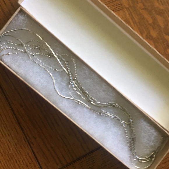 Brand New! Layered Silver Necklace - Picture 1 of 4